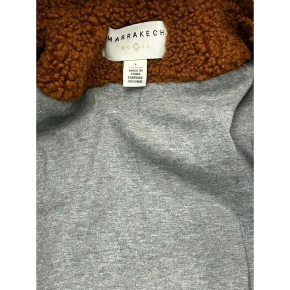 Marrakech Women's Large Sherpa Jacket Burnt Sienna Brown Teddy Bear - Picture 8 of 16